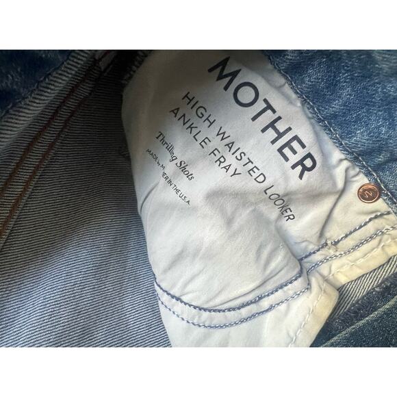 MOTHER HIGH WAISTED LOOKER ANKLE FRAY 26 - Picture 4 of 7